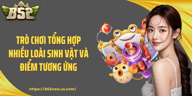 Trò chơi tổng hợp nhiều loài sinh vật và điểm tương ứng